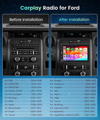 8Core 4G 64G Android 13 7'' Car Stereo for Ford F150 F250 F350 Fusion Edge Explorer Taurus Radio with Wireless Carplay Android Auto DSP 5.0Bluetooth,IPS Touchscreen GPS WiFi FM/RDS Backup Camera