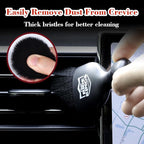 Car Interior Detailing Brush - Black, 2 Pack | Cleans auto vents, panel crevices & seat seams. Soft bristles with cover. Perfect vehicle care gift for men and women.