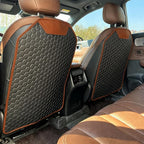 Kick Mat Back Seat Protector - Car Back Seat Cover for Kids Feet - Waterproof & Sturdy Protector for Upholstery from Dirt, Mud, Scratches and Stain (White)