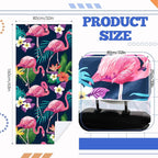 Car Seat Towel Covers with Storage Bag, 63 x 32 Inch Universal Non Slip Waterproof Sweat Protector for Car Truck, Gym Swimming Running, Machine Washable(2 Pack,Flamingos)