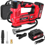 Tire Inflator Portable Air Compressor, 20V Cordless Car Pump w/Rechargeable Li-ion Battery, 12V Car Power Adapter, Digital Pressure Gauge, 150PSI Tire Compressor for Many Inflatables
