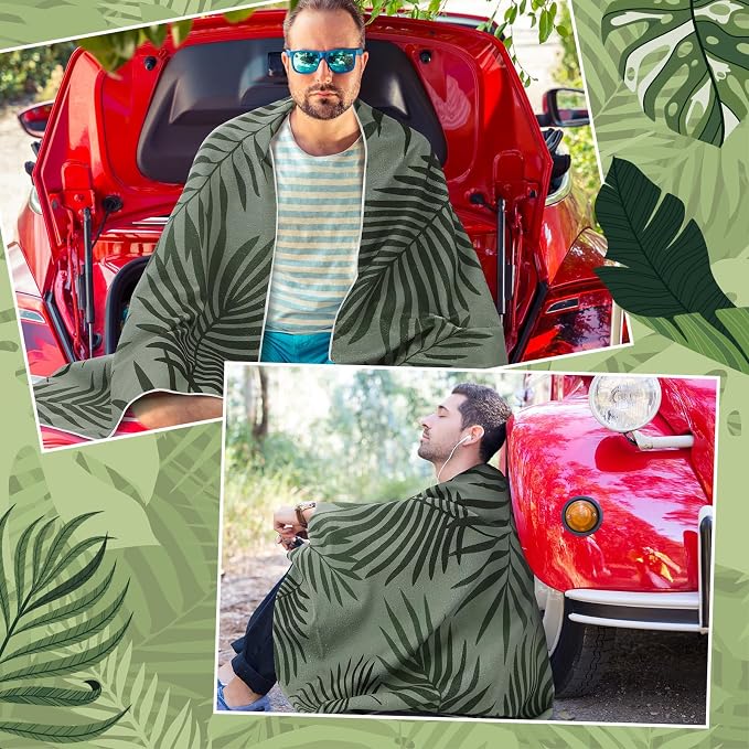 2 Pack Car Seat Towel Covers Athletic Running Towel Performance Microfiber Post Workout Sweat Washable Cover Non Slip for Seat Outdoor Sport (Palm)