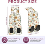 Car Seat Back Storage Hook, Funny Car Purse Hook, Cute Vehicle Storage Organizer for Purses Handbags Orange Floral Dragonfly