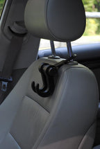 25526 Headrest Hanger 2 Hook Organizer for Bags, Purses and Car Storage, Black