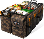 Trunk Organizer - Car Organizer, Foldable Trunk organizer for SUVs & Sedans, Sturdy Car Organization for Car Accessories, Tools, Sundries, Brown Camouflage, 2 Compartments, 21.3"×12.6"×10.6"