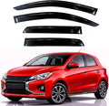 KPY Rain Guards Fit for 2014-2024 Mitsubishi Mirage Hatchback, Out-Channel Window Visors Vent Wind Deflectors 4PC, Car Accessories for 14-24 Mirage Hatchback (Excludes Sedan)