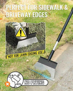 Garden Flat Shovel, Heavy Duty Multifunctional Cleaning Shovel with 60" Adjustable Long Handle, Metal Floor Scraper Tool for Weeding, Scraping, Ice & Snow Removal, Driveway, Sidewalk, Garden, Outdoor