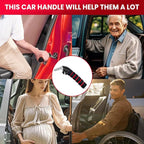 2Pack Car Door Handle for Elderly Car Handle Assist Support Multifunction Handle for Elderly and Handicapped (Red)