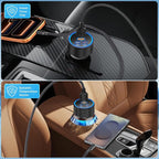 [Apple MFi Certified] iPhone 17 Car Charger, 6-Port 120W USB-C&USB-A Power Cigarette Lighter PD/QC Multiport Fast Car Charger + Type-C Braided Cord for iPhone 17 Pro/16/15/Galaxy S26/S25/Pixel