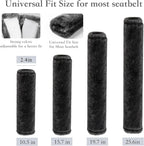 Soft Faux Fur Universal Fit Seatbelt Cover Car Truck SUV Airplane Seat Belt Shoulder Pad for Carmera Backpack Straps Neck Cushion Protector Extra Long 19.7in Dark Gray