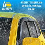 Extra Durable Window Deflectors Tape-On Window Visors Rain Guards Fit for Jeep Grand Cherokee 2011-2021, Sun Visors, Wind Vent for Shades, Exterior Car Accessories - 4pcs. AG0081