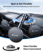 【Military-Grade】 3 in1 Magnetic Phone Holder for Car Dashboard Windshield Vent 【Upgrade Suction & Strongest Magnet】Retractable for MagSafe Car Mount Mats for iPhone 17 16 15 14 Pro Max Sumsung
