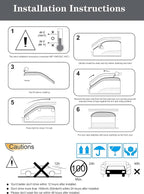 Window Visors Rain Guards for 2019-2026 Ram 1500 Crew Cab | Window Deflectors, Vent Visor, Sun Shades, Window Shields, Dark Smoke, Truck Accessories
