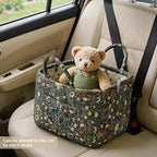 Floral Fabric Storage Basket Car Interior Storage Basket Underwear Sundries Laundry Baskets Supplies Home Organizer Bag (style 5)