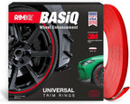 BASiQ Universal Styling Trim - 26 Feet, 6 Colors, Flat Design, Easy to Apply with Premium 3M Tape - Versatile Rim Styling and Color Accent for Cars, Trucks, SUVs - Red