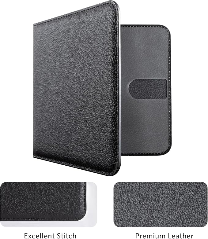 CoBak Car Registration and Insurance Holder - Men and Women Small Lightweight Vehicle Glove Box Car Organizer, Auto Truck Comparment Accessories Case for Essential Document, Driver License (Black)