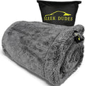 Sleek Max Dry 2000GSM Car Drying Towel 20x31, Grey | Ultra-plush twist-loop microfiber, maximum absorption, soft on paint, double-sided, cars, trucks, SUVs & full-vehicle drying