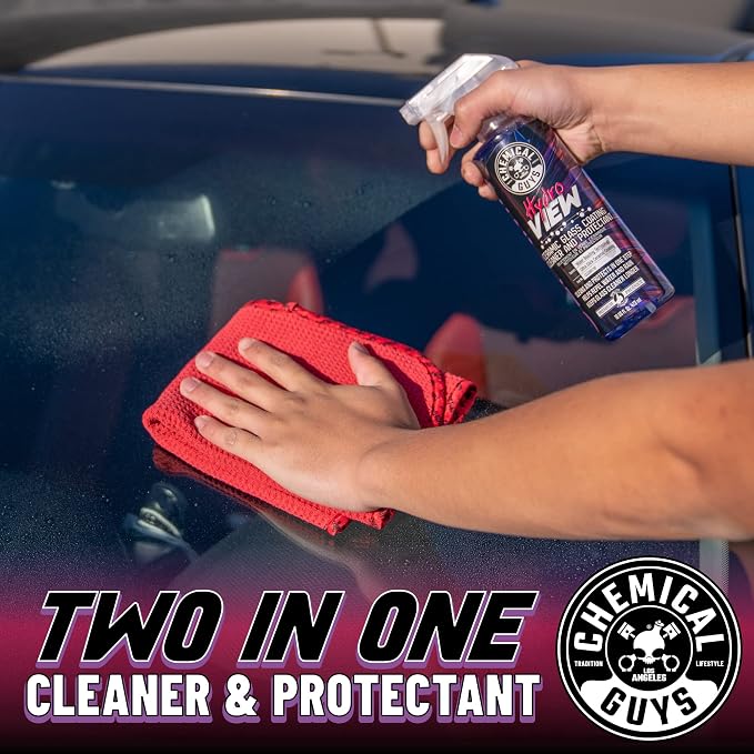 HydroView Ceramic Glass Cleaner & Coating - Cleans & Adds Hydrophobic Protection, Car Window Cleaner for Glass, and Mirrors, Trucks, SUVs, and Home Use - 16 fl oz