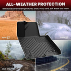 Floor Mats & Cargo Mat for Hyundai Sonata Hybrid 2020-2026 (Only Fit Hybrid, Not Fit Gas), All Weather TPE Custom Fit Floor Liners with Full Set Car Mats & Trunk Mats Accessories, Black