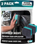 Wonder Wave Durafoam Tire Shine Applicator Pads - Foam Pads for Applying Tire Dressings, Protectants, Wax, Polish and Car Detailer Products for Trucks and SUVs - 2 Pack