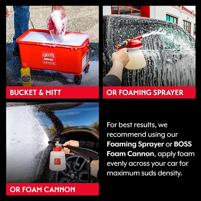 Griot's Garage Best of Show Wash and Wax for Car Detailing and Cleaning, Carnauba-Packed Coating, High Gloss Shine and Protection for Auto Paint, 10974, 16oz