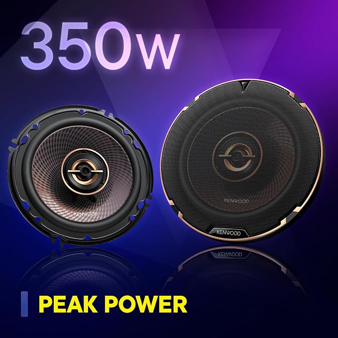 KFC-653 6-1/2" 2-Way Concert Series Car Speakers – 320W Peak Power, Polypropylene Woofer Cone, Balanced Dome Tweeter, Acoustic Sound Harmonizer
