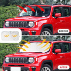 for Jeep Patriot Windshield Sun Shade for Jeep Renegade SUV 2015-2024 2025, Front Foldable Sunshade for 2017 Jeep Patriot SUV Car Sun Visor Cover Blocks UV Rays Keep Your Car Cooler