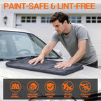 4 Pack Twisted Loop Car Drying Towel, Microfiber Towels for Cars 24"x36", Reusable Shammy Quick Dry Cloth for Carwash, for Auto, Boat, RV, Garage & Home