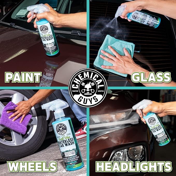 Swift Wipe Sprayable Waterless Car Wash Spray - Spray and Wipe to Safely Clean and Shine Cars, Trucks, Motorcycles, RV & More, High Lubrication Formula, 128 oz