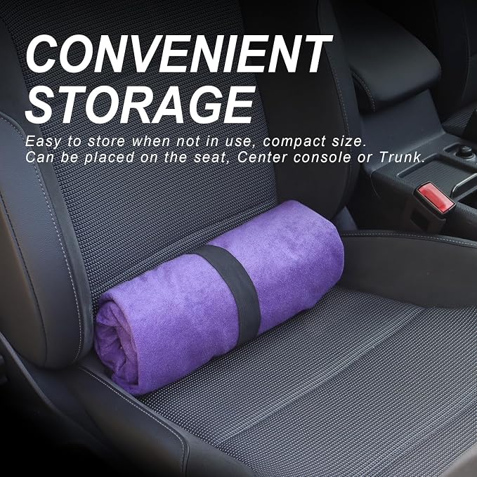 Waterproof Car Towel Seat Covers Front Seats for After Gym Workout,Auto Universal Interior Sweat Towels Cloth Bucket Carseat Cover Protector for Trucks SUV RV Boat Van (Purple)
