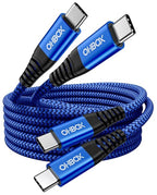 USB C to USB C Cable 60W [2Pack 3FT], USB C Fast Charging Cable for Car Durable Braided iPhone USB Type C Cable USBC to USBC Cord for iPhone 17/16/15/Pro Max/Plus, Samsung Galaxy S23 and More-Blue