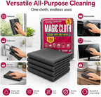 Genie Magic Cleaning Cloth 5 Pack, XXL Microfiber Magic Cloth for Stainless Steel, Glass, Mirrors, Windows, Kitchen, Bathroom, Car & Screens, Reusable Lint Free Streak Free Cleaning Towels (15 PCS)