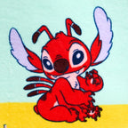 Store Official Stitch Beach Towel with Leroy, Angel & Scrump Screen Art on Topside - Measures 29" x 58" - Soft & Absorbent for Pool or Beach - Bath Towels for Kids Who Love Lilo & Stitch