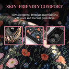 Wildflower Car Steering Wheel Cover + 2 Cute Floral Car Coasters 15 Inch | Multicolor Wildflower Steering Wheel Cover Anti-Slip Breathable Universal for Suitable for Men Women