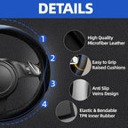 10 Pcs Car Floor Mats Full Set Car Accessories, Microfiber Leather Steering Wheel Covers 14.5-15 inch, Center Console Cover, Seat Belt Pads, Cup Coasters, Universal Interior Decor(Blue)
