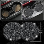 8 pcs Bling Car Accessories Set for Women, Steering Wheel Cover, Sparkly Seat Belt Covers, Bling Gear Shift Cover, Universal Fit Most Cars (Black Diamond)