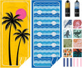 2 Pack Microfiber Beach Towel, Quick Dry Travel Towel Large Sand Free Towel for Beach, Camping, Swim Pool, Gym, Sports& Yoga 71"x32", Golden Coast/Azure Tide Set