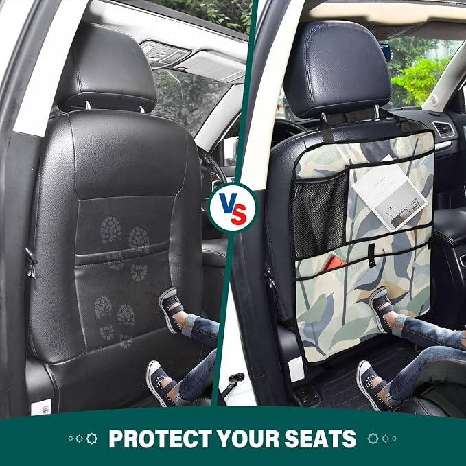 Kick Mats Backseat Protector with Anti Kick Design Offering Safety and Space for Backseat Essentials