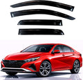 KPY Rain Guards Fit for 2021-2026 Hyundai Elantra, Out-Channel Window Visors Vent Wind Deflectors 4PC, Car Accessories for 21-26 Elantra