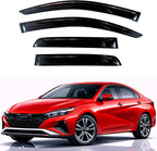 KPY Rain Guards Fit for 2021-2026 Hyundai Elantra, Out-Channel Window Visors Vent Wind Deflectors 4PC, Car Accessories for 21-26 Elantra