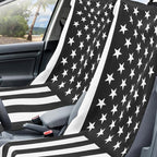 Car Seat Towel Covers with Storage Bag, 63 x 32 Inch Universal Non Slip Waterproof Sweat Protector for Car Truck, Gym Swimming Running, Machine Washable(2 Pack,Black White American Flag)