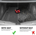Trunk Mat for Chevrolet Chevy Cruze 2016-2019 (Not for 2016 Cruze Limited), Only Fit Cargo with Spare Tire, All Weather TPE Custom Fit Cargo Mat Trunk Liner (Fit Sedan, Not for Hatchback)