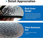 Steering Wheel Sun Shade Cover, Aluminum Foil Heat Resistant Steering Wheel Cover, 18" Slip-on Steering Wheel Sun Protector, Fit for Most Car SUV Van (Silver)