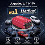 400W Car Power Inverter for Vehicles – DC 12v to AC 110v Car Plug Adapter Outlet with PD 30W USB-C &USB-A 3.0 Fast Charging, Car Charger Cigarette Lighter Adapter for Laptop, Road Trip, Camping
