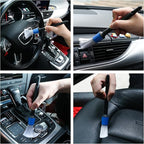HMPLL 10pcs Car Detailing Kit, Premium Detailing Brush Set Includes 5 Soft Car Detailing Brushes, 3 Wire Brush, 2 Air Vent Brush for Cleaning Car Interior and Exterior Detailing, Blue