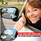 Convex Blind Spot Car Mirror — Wide-Angle Rearview Add-On