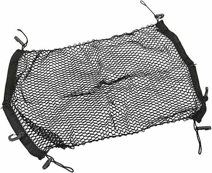 (2 in 1) Rear Trunk Organizer Cargo Net for Chevrolet Volt 2011-2019 – (Envelope/Floor Style) Cargo Net for Hatchback–Premium Mesh Elastic Car Trunk Organizer–Compatible with Volt