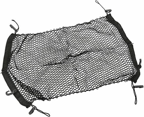 (2 in 1) Rear Trunk Organizer Cargo Net for Chevrolet Volt 2011-2019 – (Envelope/Floor Style) Cargo Net for Hatchback–Premium Mesh Elastic Car Trunk Organizer–Compatible with Volt