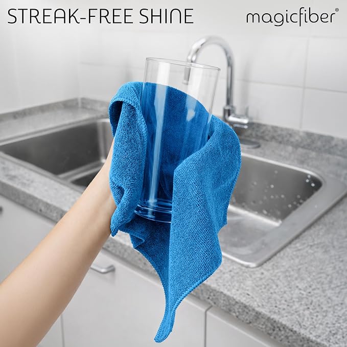Microfiber Cleaning Cloth - Higher Quality, Larger Size - Micro Fiber Cloth for Cleaning Rags, Dust Cloths, Kitchen Dish Towels (12 Pack, 13”x11”)