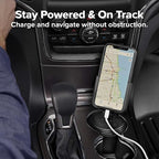 CupFone, Universal Cup Holder Phone Mount for Cars – Adjustable & Secure Fit with Open Access for Charging – Compatible with iPhone, Android - Metal Knobs, Royal Blue